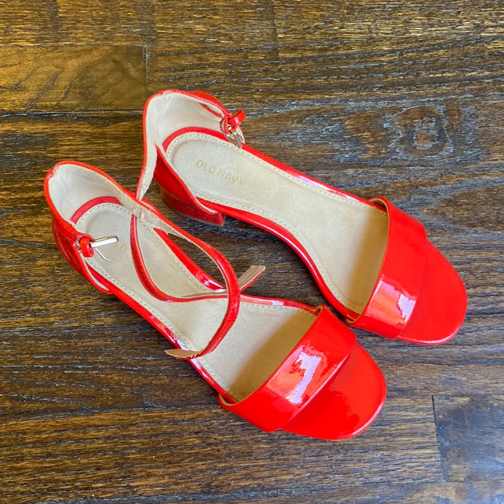 Old Navy Patent Leather Cherry Red Sandals